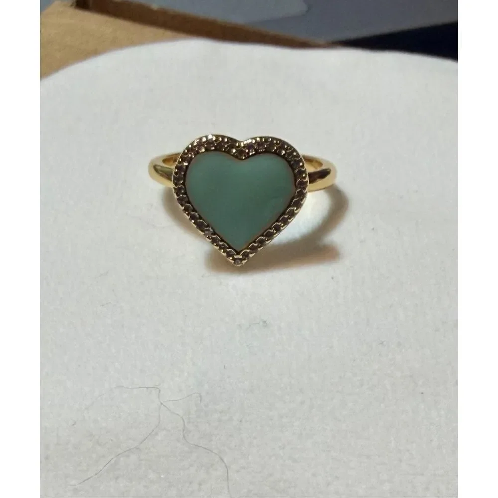 Kate Spade NEW size 7 Take Heart ring in Tiffany blue